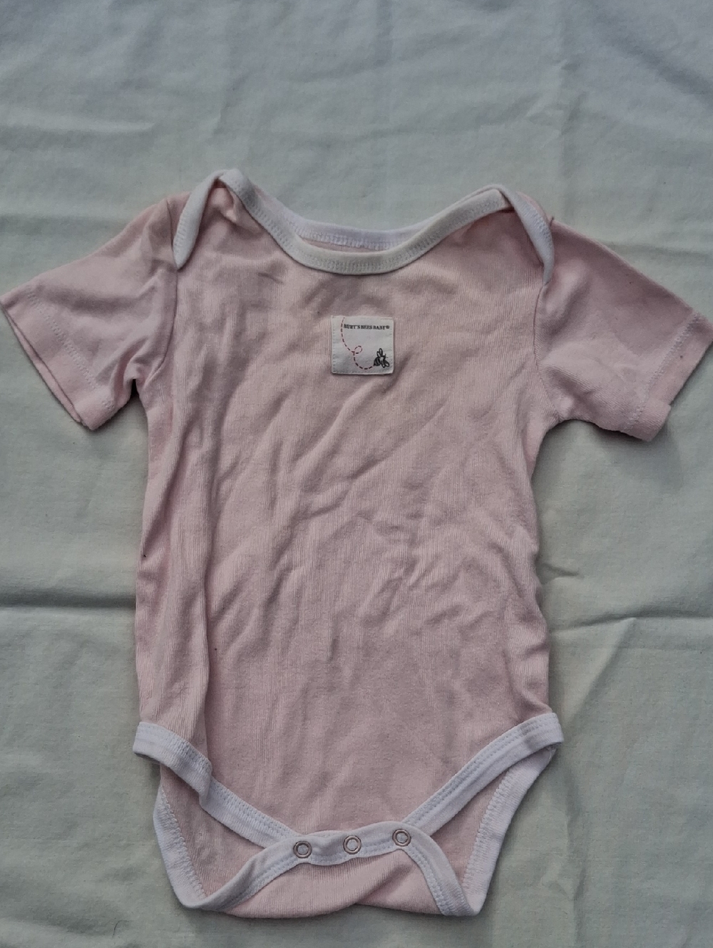 Burt's Bees Baby Light Pink Short-Sleeve Bodysuit